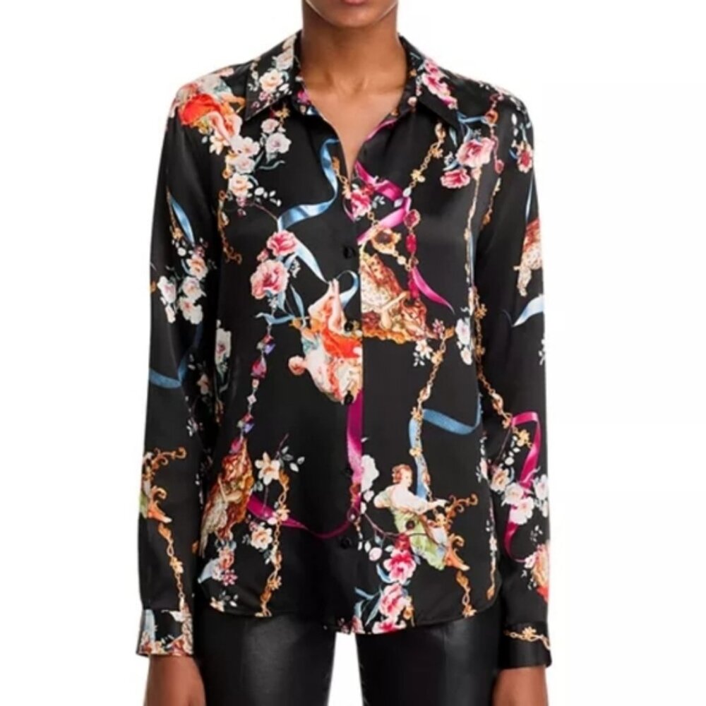 L’Agence Tyler Silk Blouse Women’s - Picture 2 of 8